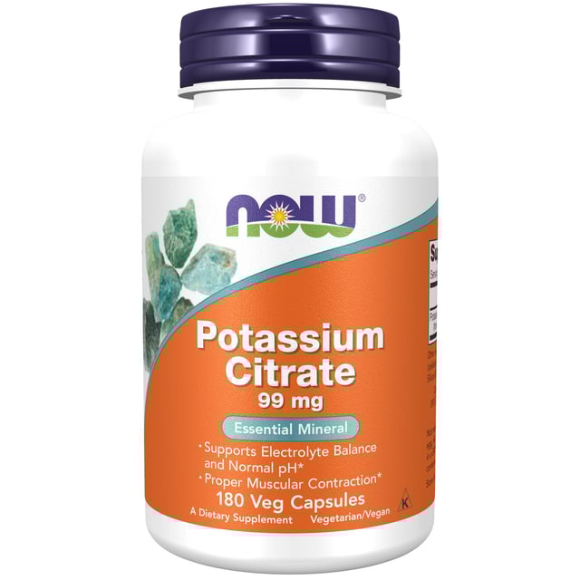 NOW Potassium Citrate 180 kapslar