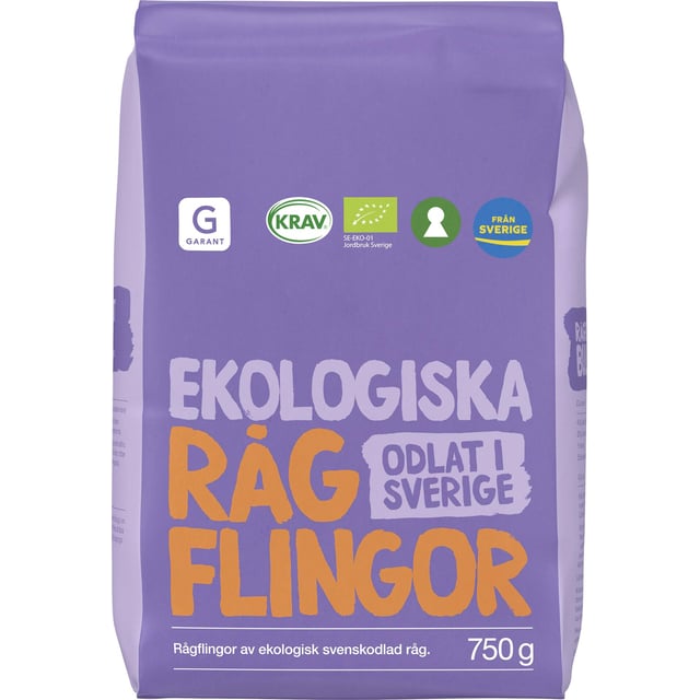 Garant Ekologiska Rågflingor 750 g
