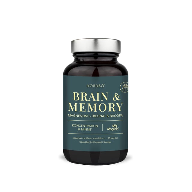 Nordbo Brain & Memory Magnesium 90 kapslar
