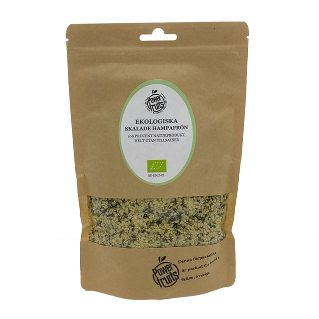 Powerfruits Hampafrön Skalade Eko 500 g