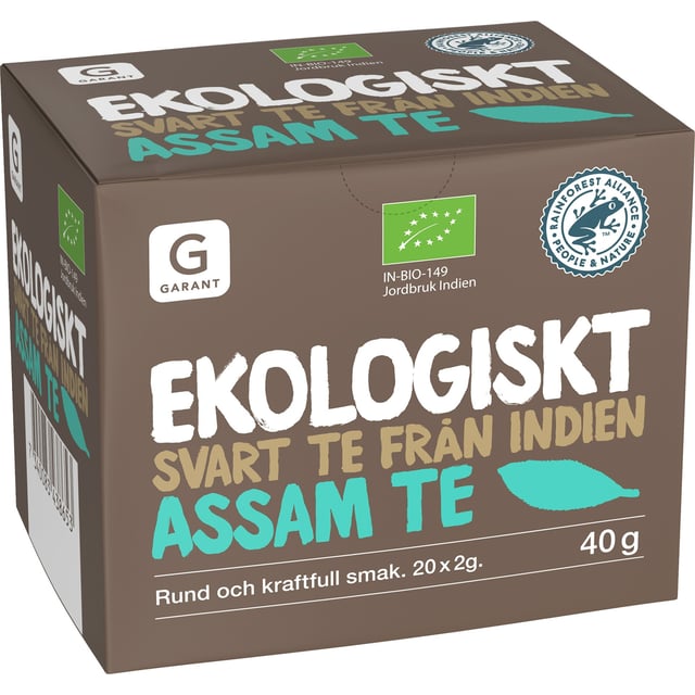 Garant Ekologiskt Assam Te 20 st