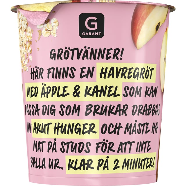 Garant Grötkopp Äpple & Kanel 65 g