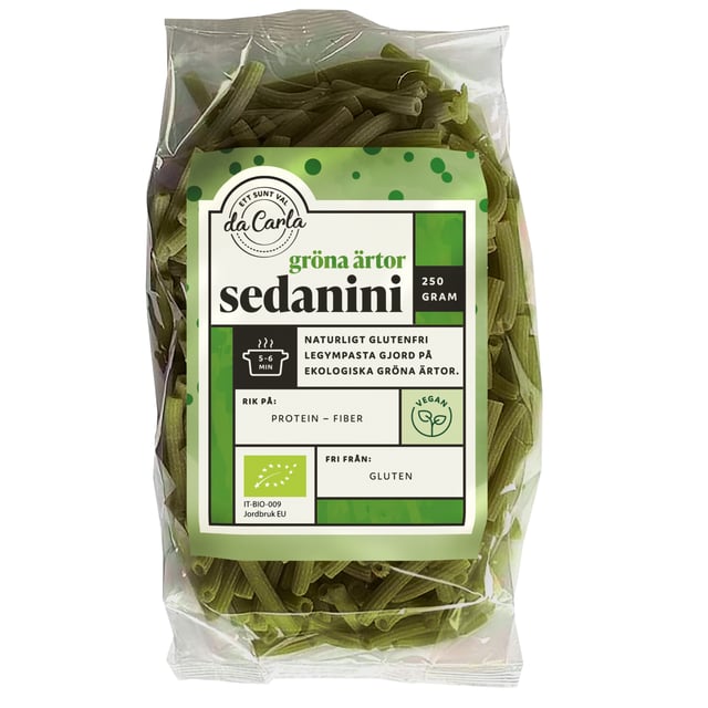 Da Carla Pasta Gröna Ärtor Sedanini 250 g