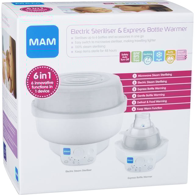 MAM 6 in 1 Steriliser & Bottle Warmer 1 set