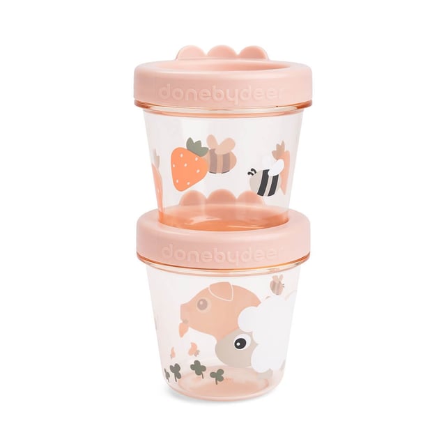 Done by Deer Babymatbehållare Tiny Farm Puder 2-pack