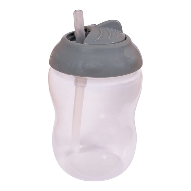 Filibabba Dricksflaska Med Sugrör Mörkgrå