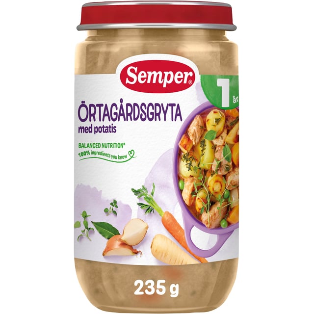 Semper Örtagårdsgryta med Potatis 1 år 235 g