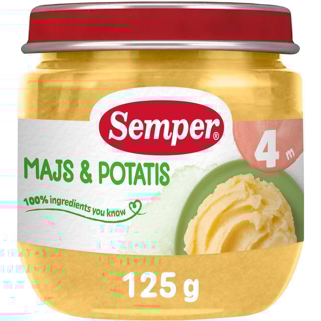 Semper Majs & Potatis från 4 månader 125 g