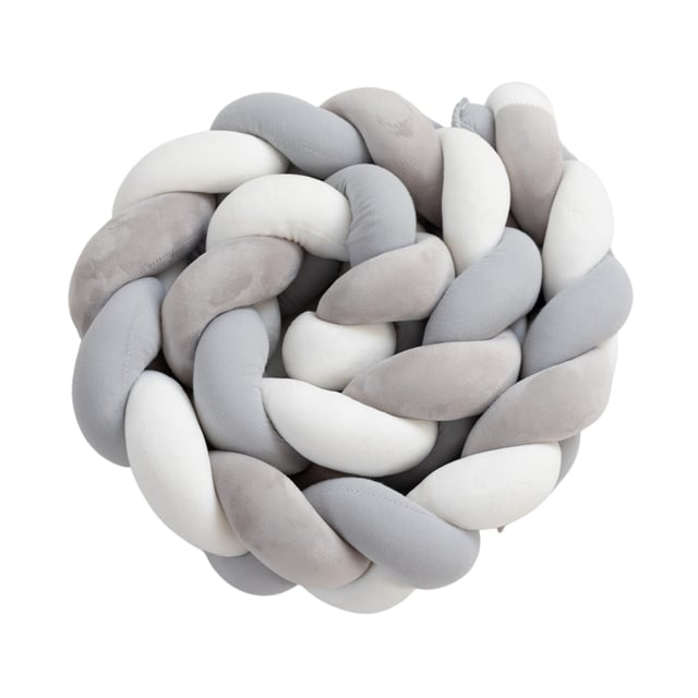 Luna Bambini Spjälskydd Bomullsmuslin Grå/Vit 1 st