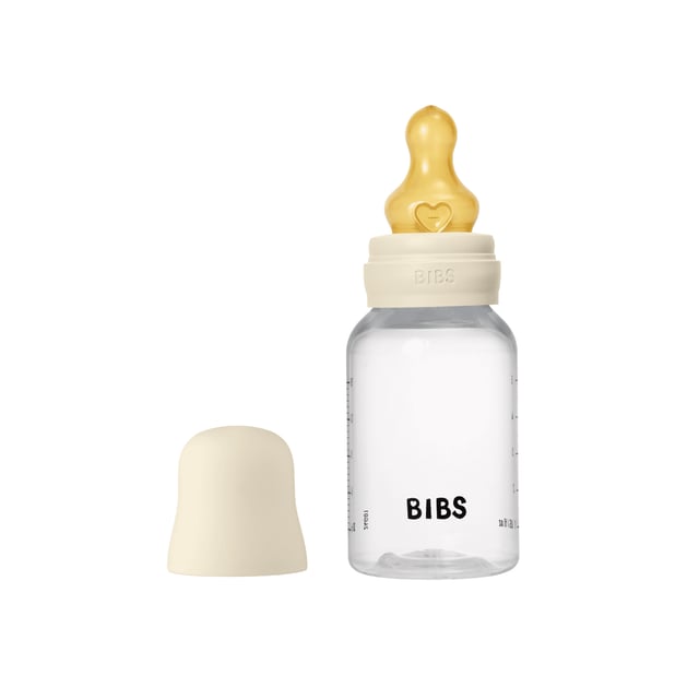 BIBS Baby Bottle Round Latex Slow Flow Ivory 150 ml