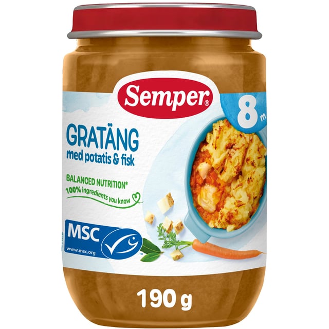Semper Fiskgratäng från 8 månader 190g