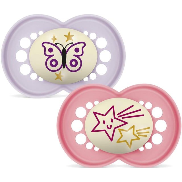 MAM Original Night Silk 6-16m Box V Pink 2 st