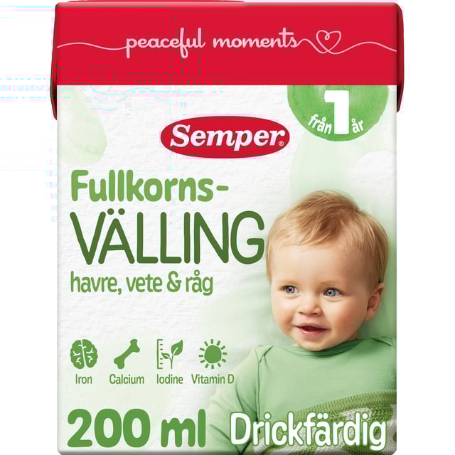 Semper Fullkornsvälling 1 år drickfärdig 200 ml