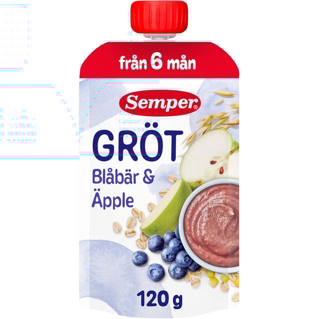 Semper Grötklämmis Blåbär & Äpple 120 g