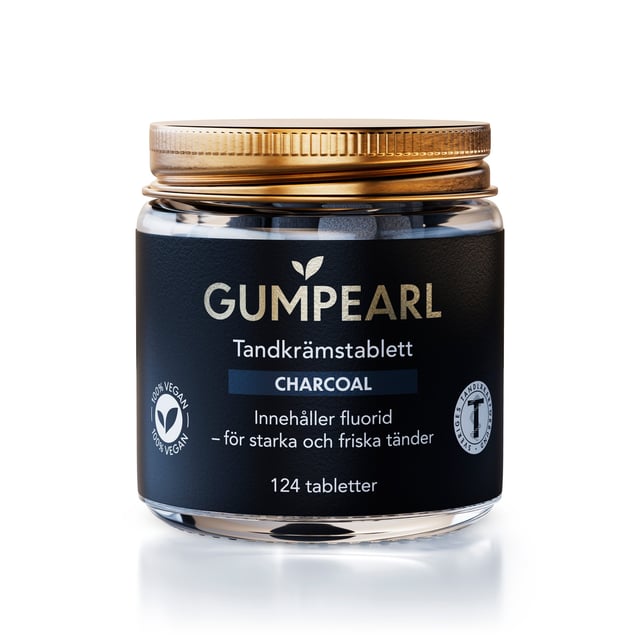 GUMPEARL Charcoal Tandkrämstablett 124 st