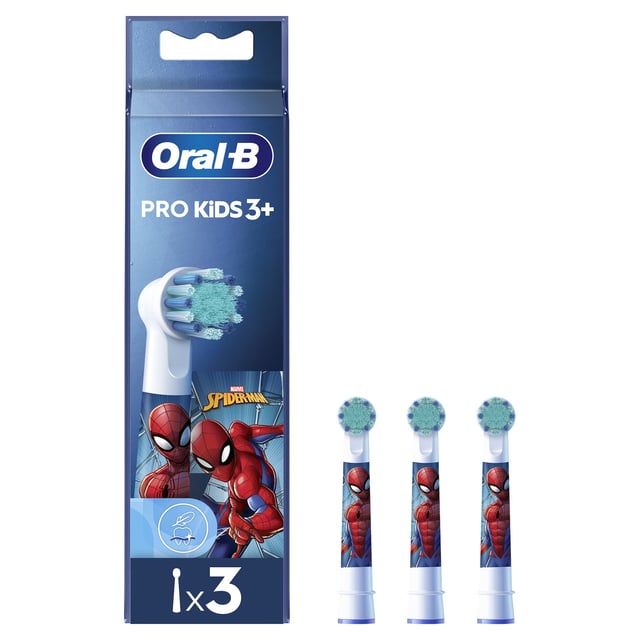 Oral-B Pro Kids Tandborsthuvud Spiderman 3 st