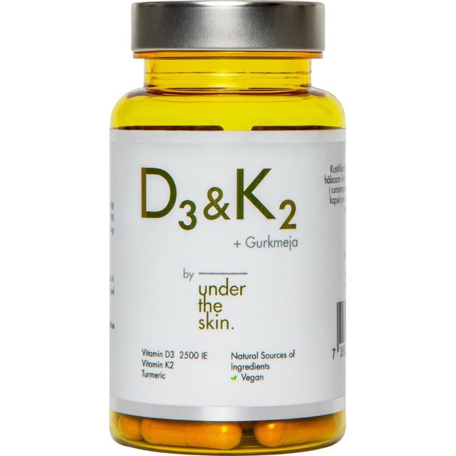 Under the Skin D3 & K2 + Gurkmeja 60 kapslar