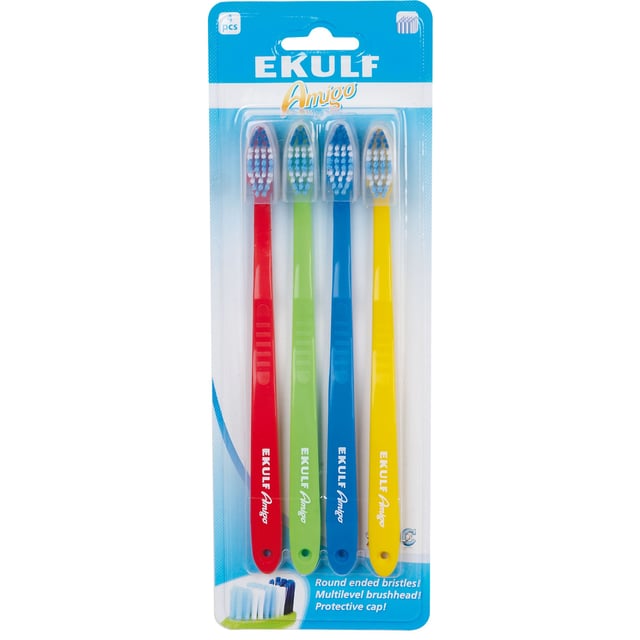EKULF Amigo Tandborste 4-pack