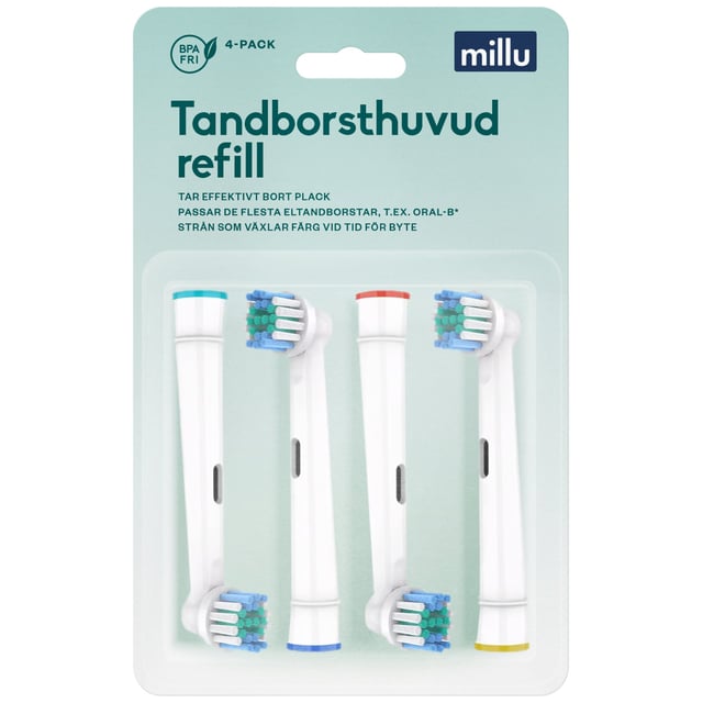 Millu Tandborste Refill 4 st