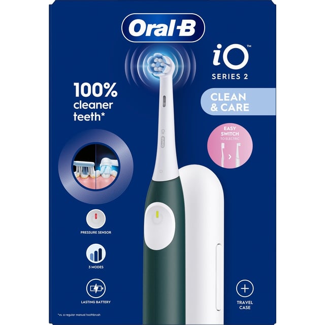 Oral-B iO 2 Eltandborste Forest Green med resefodral