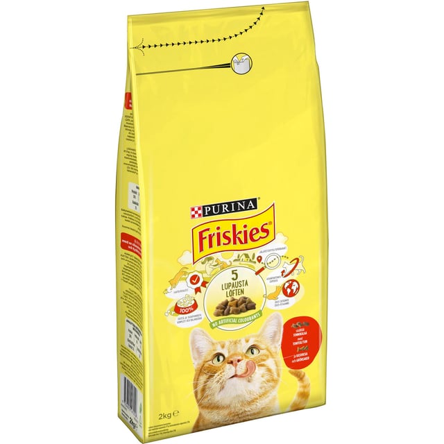 Purina Friskies Torrfoder Oxkött, Lever & Grönsaker 2 Kg