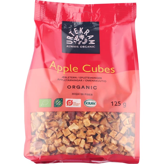 Urtekram Äppeltärningar 125 g