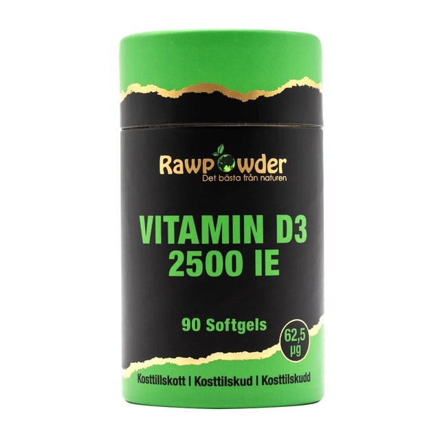 Rawpowder Vitamin D3 2500 IE 90 Softgels