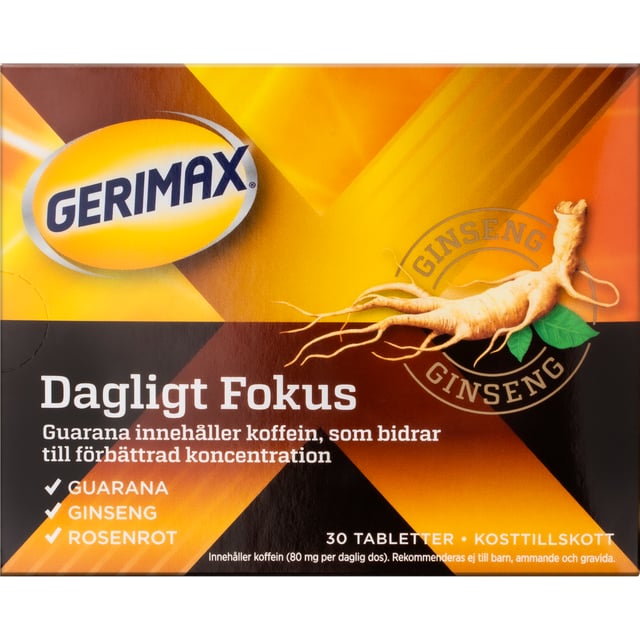 Gerimax Dagligt Fokus 30 tabletter