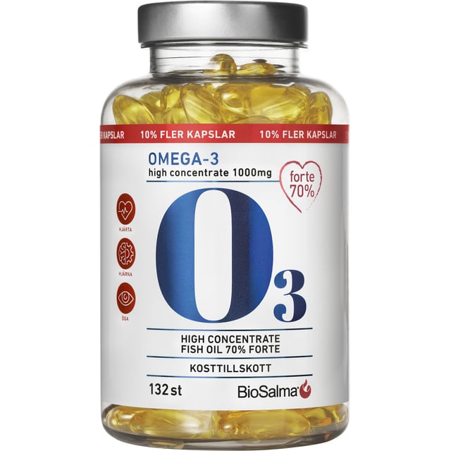 BioSalma Omega-3 Forte 70% 1000mg 132 kapslar