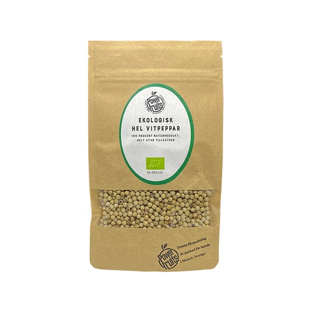 Powerfruits Vitpeppar Hel 50 g EKO