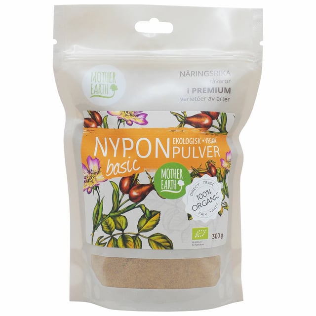 Mother Earth Ekologiskt Nyponpulver RAW 300g