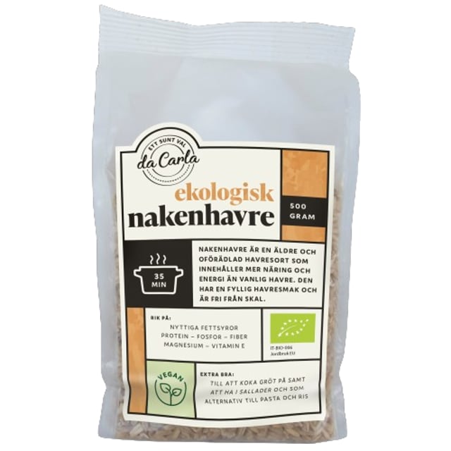 Da Carla Ekologisk Nakenhavre 500g