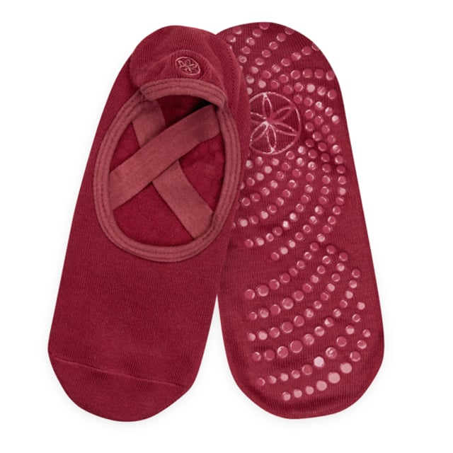 Gaiam Grippy Yoga Barre Socks Cherry