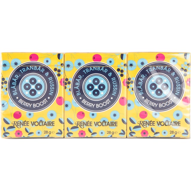 Renée Voltaire Berry Boost - Blåbär, Tranbär & Russin 6-pack 28g