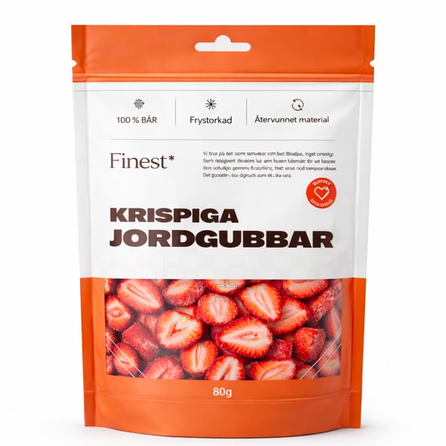 Finest Seasoning Frystorkade Jordgubbar 80 g