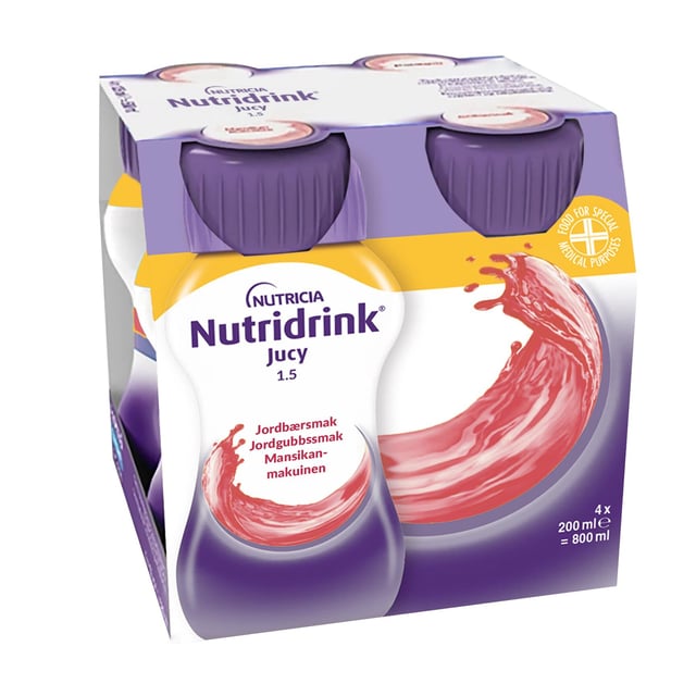 Nutridrink Jucy Jordgubbsmak 4 x 200 ml