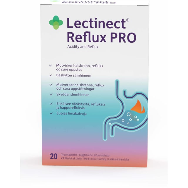 Lectinect Reflux PRO 20 tabletter