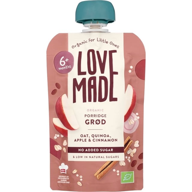 LoveMade Grōt Havre, Quinoa, Äpple & Kanel 100 g