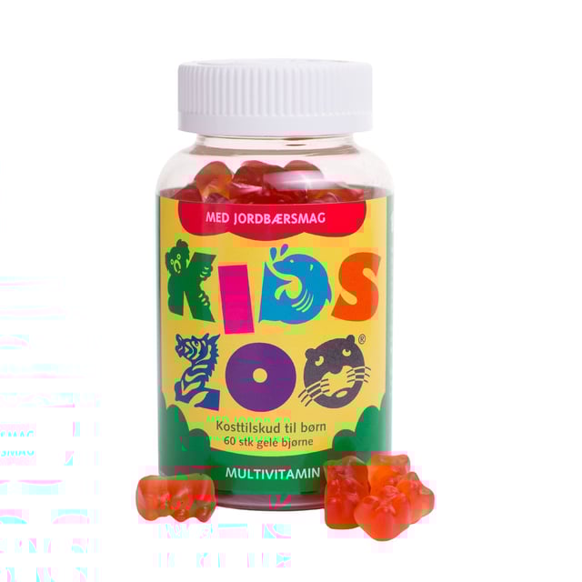 KidsZoo Multivitamin Jordgubbssmak 60 tuggtabletter