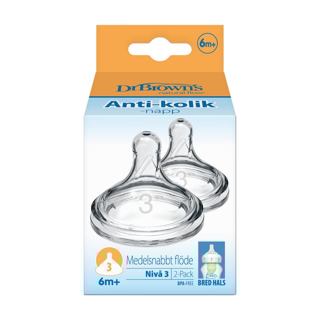 Dr.brown´s Options+ Wide-Neck Stl 3 Dinapp 2 st
