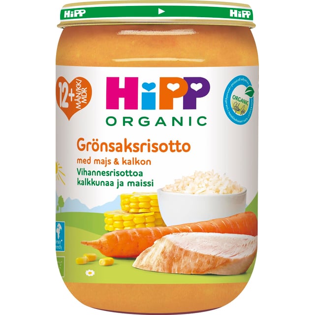 Hipp Grönsaksrisotto med majs och kalkon 220g
