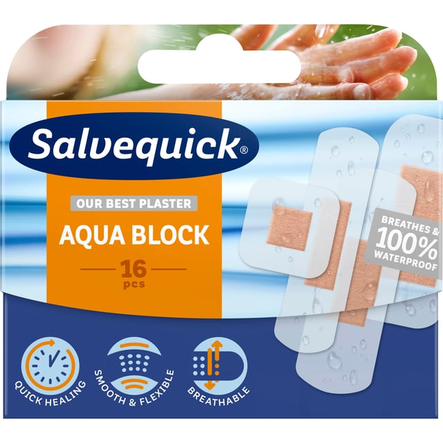 Salvequick Aqua Block Family Pack 16 st
