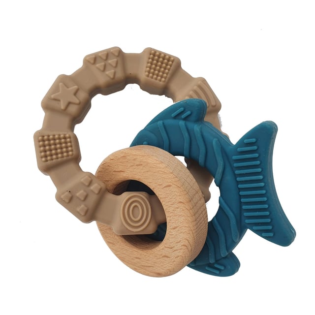 SUMMERVILLE organic Bitleksak Fisk Ocean Blue 1 st