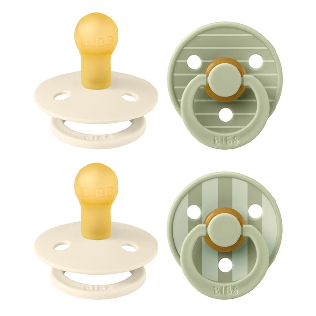 BIBS Studio Colour Latex Size 1 Pin Ivory Vanilla Mix/Pin Sage Mix 4-pack