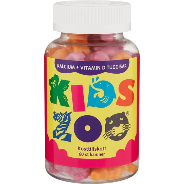 KidsZoo Kalcium+Vitamin D 60 tuggtabletter