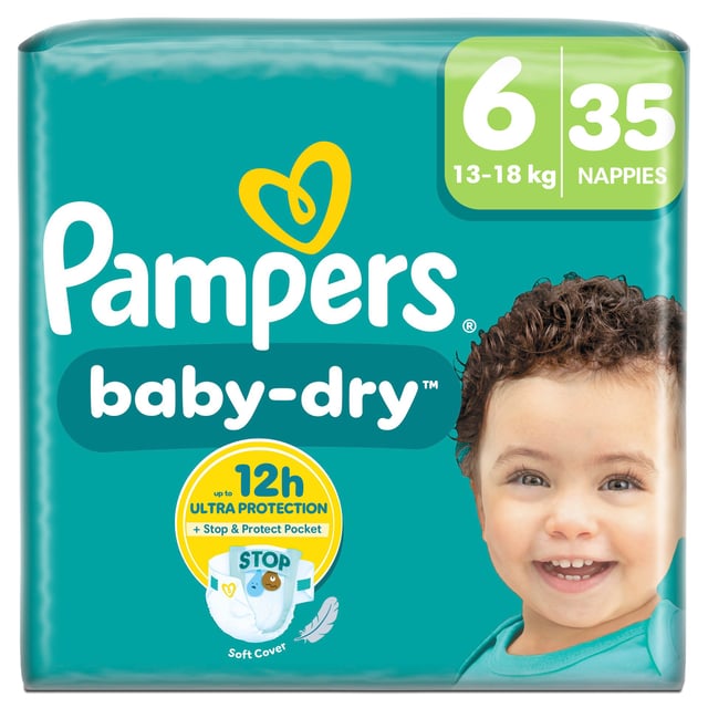 Pampers Baby-Dry Stl 6 (13kg-18kg) 35 st