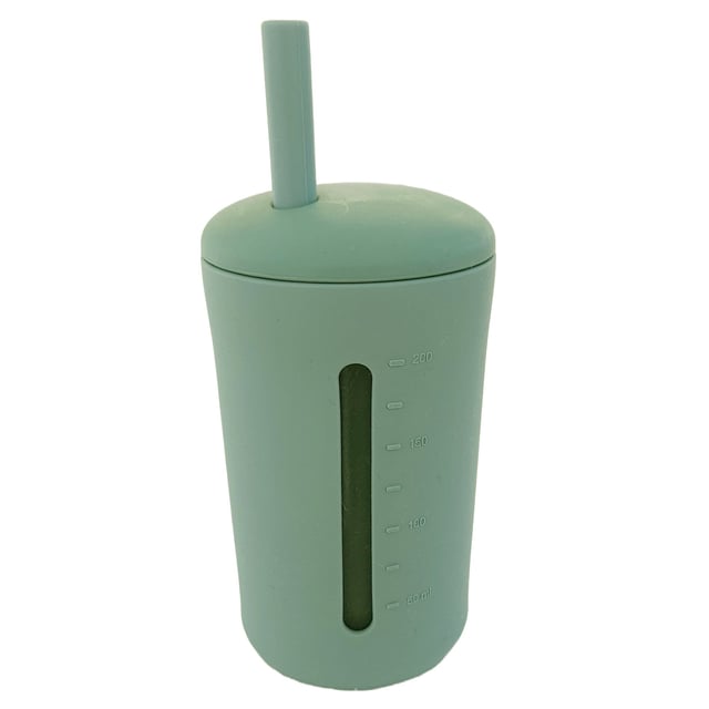 Summerville Mugg med Sugrör Silikon Cameo Green 200 ml