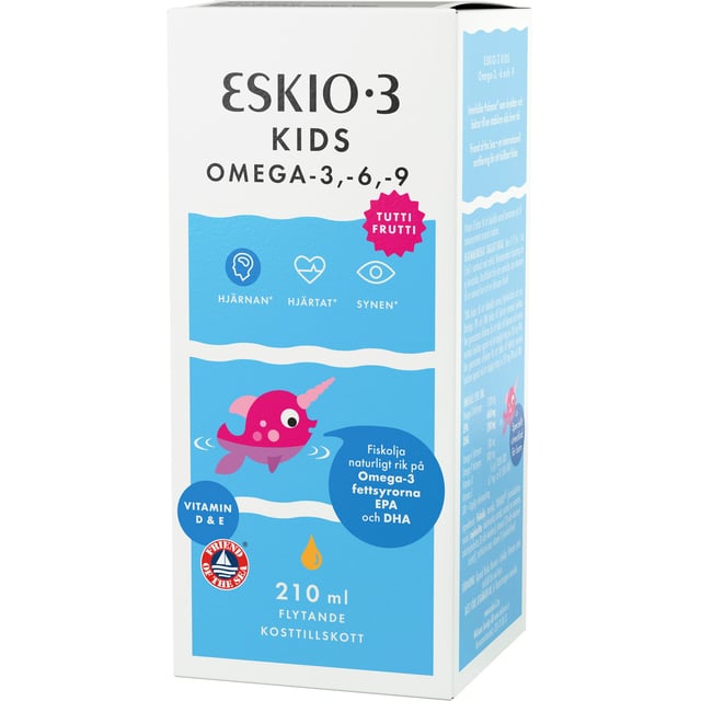 Eskio-3 Kids Omega-3, 6 & 9 Flytande 210 ml