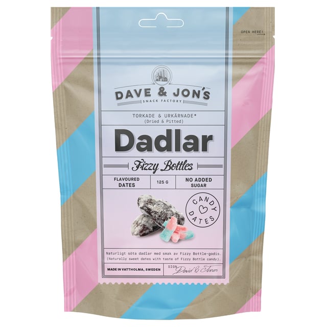 Dave & Jon´s Dadlar Fizzy Bottle 125g