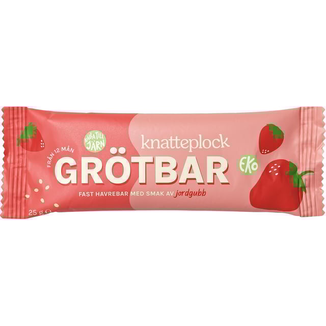 Knatteplock Grötbar Jordgubb 12 månader